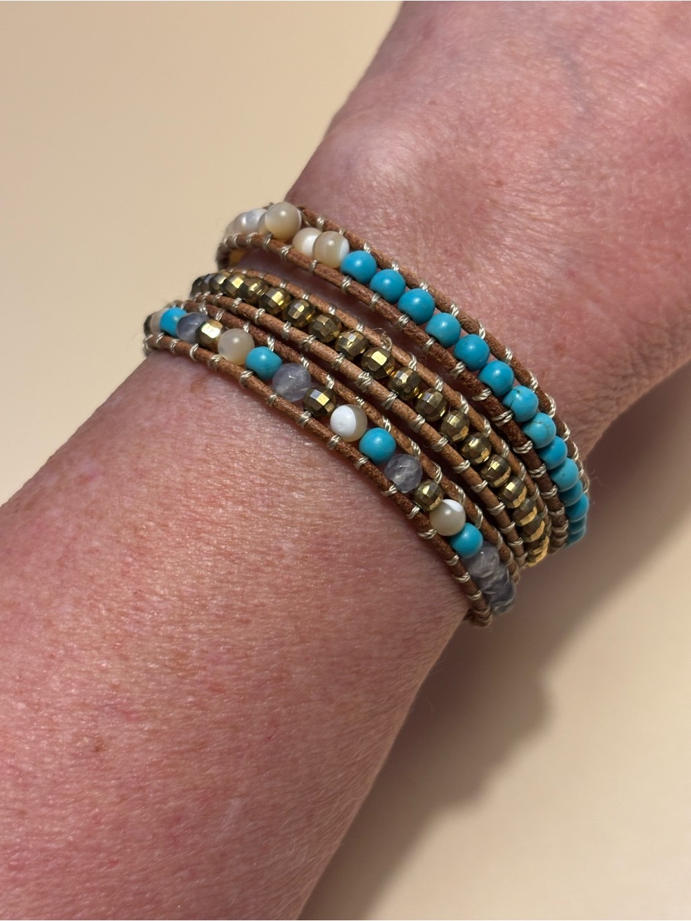 Joseph Nogucci Adjustable Beaded Wrap Bracelet